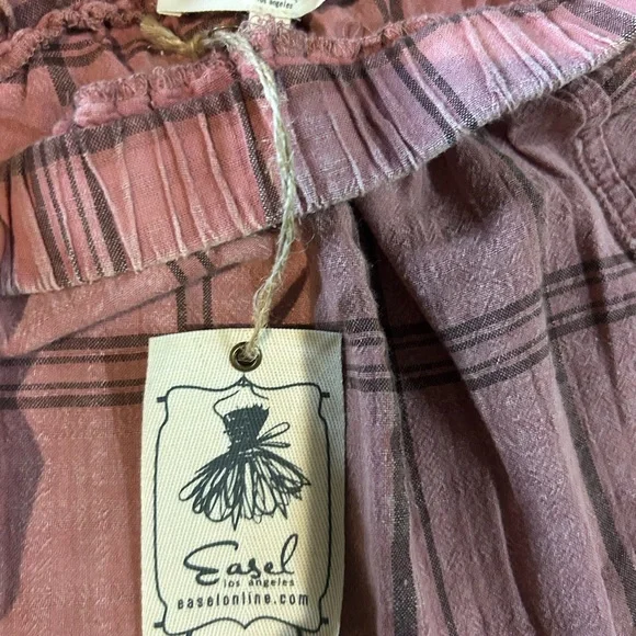 NWT Easel Plaid Happy Pants - Picture 6 of 9